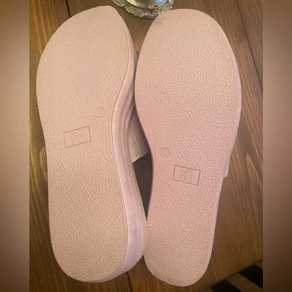 NOBO chunky faux suede slides size 10